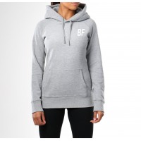 Grey women long sleeve gym hoodie