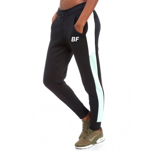 Black/White high quality women sweatpants gym jogger fleece trouser