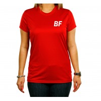 Women Red Short sleeve Sport T shirt